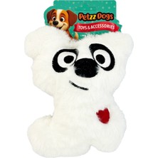Indispensablely Petzzdogs Matatabi Köpek Şeklinde Peluş Köpek Çiğneme Oyuncağı Beyaz 16X13 cm