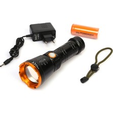 Azrlya PD-6682 1000 Lümen 15 Watt Profesyonel Şarjlı El Feneri - Lisinya