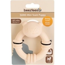 Indispensablely Beeztees Sumo Mini Dental Halka Şeklinde Kauçuk Köpek Oyuncağı Xsmall Krem 10 cm