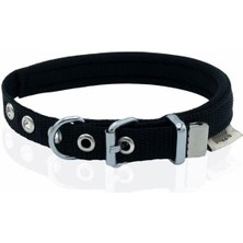 Indispensablely Doggie Dokuma Köpek Boyun Tasması Small Siyah 1.5X25-30 cm