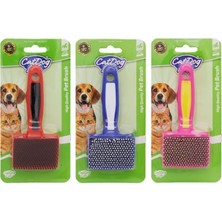 Indispensablely Catdoglife Masaj Uçlu Kedi ve Köpek Tüy Tarama Fırçası Renkli
