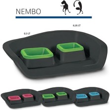 Indispensablely Mp Nembo Sıçratma Önleyicili Kedi ve Köpekler Için Ikili Mama ve Su Kabı 0.3+0.25 Lt