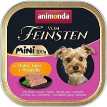Indispensablely Animonda Vom Feinsten Tavuk ve Kaz Etli Mini Irk Yetişkin Köpek Konservesi 1 Adet 100 gr