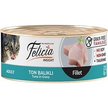 Indispensablely Felicia Tahılsız Ton Balıklı Fileto Yetişkin Konserve Kedi Maması 1 Adet 85 gr