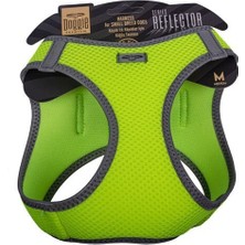 Indispensablely Doggie Havalı Dokuma Reflektör Küçük Irk Köpek Göğüs Tasması Medium Sarı 38-44 cm