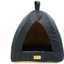 Indispensablely Lepus Keops Piramit Kedi ve Köpek Yatağı Siyah 35X35X40 cm