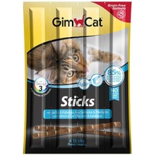 Indispensablely Gimcat Sticks Somon ve Morina Balıklı Kedi Ödül Çubuğu 1 Adet 4X20 gr