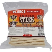 Indispensablely Kiki Excellent Sığır Derisinden Beyaz Burgu Çubuk Kemik Köpek Ödülü 100 Adet