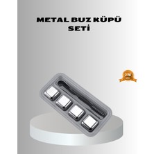 Azrlya Paslanmaz Metal Buz Küpleri Seti Klipsli Sulandırmadan Soğutma Özellikli - Lisinya