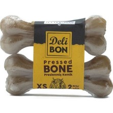 Indispensablely Delibon Deri Pres Vakumlu Kemik Köpek Ödülü Naturel 7 cm 2 Adet