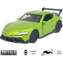 Azrlya Çek Bırak Metal Küçük Arabalar 8 cm - 6411A-2 - Yeşil (Lisinya)