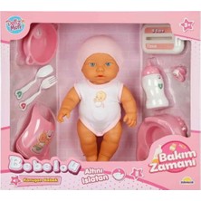 Nasyonel Toys Bebek Bakım Setli Oyuncak Bebek | Alt Açma, Mama ve Biberon Aksesuarlı Oyuncak Bebek