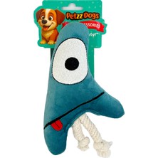 Indispensablely Petzzdogs Three Eyes Sesli Dayanıklı Peluş Köpek Çiğneme Oyuncağı 21X10 cm