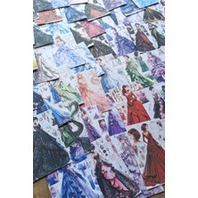 Kolbi Craft 62 Adet Scrapbook Prenses Elbise Temalı Scrapbook Kağıt Seti Bullet Journal Dekupaj Kağıdı