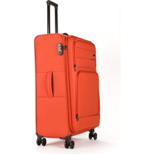 Fossil Unisex Kumaş Kabin Boy Ultra Hafif Şifreli Körüklü Kendi Etrafında Dönebilen Valiz 013-03