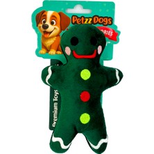 Indispensablely Petzzdogs Many Sesli Dayanıklı Peluş Köpek Çiğneme Oyuncağı Yeşil 15X9 cm