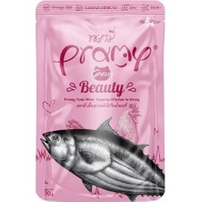 Indispensablely Pramy Indoor Sos Içinde Ton Balıklı ve Tavuklu Pouch Yetişkin Konserve Kedi Maması 1 Adet 70 gr