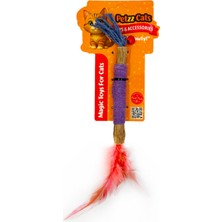 Indispensablely Petzzcats Zımpara Matatabi ve Çıngırak Sesli Peluş Kedi Oyuncağı Mor 1X20 cm