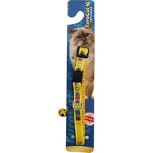 Indispensablely Eurocat Bayrak Desenli Kedi Boyun Tasması Sarı 10 mm 28 cm