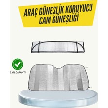 Azrlya Metalize Reflektörlü Katlanabilir Araç Güneşliği – Yüksek Performanslı Isı ve Uv Koruması - Lisinya