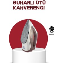 Azrlya Seramik Tabanlı Buharlı Ütü 2200W Dikey Ütüleme 300ML Kahverengi - Lisinya