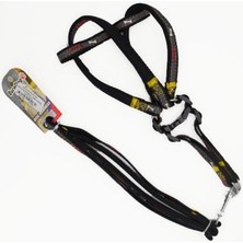 Indispensablely Euro Dog Köpek Uzatma Tasması ve Göğüs Tasması Siyah 20 mm 120 cm