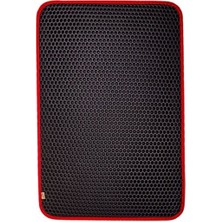 Indispensablely Cattie Altıgen Model Kum Toplayıcı Fonksiyonel Kedi Paspası Large Kırmızı 50X75 cm