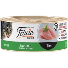Indispensablely Felicia Tahılsız Tavuklu Fileto Yetişkin Konserve Kedi Maması 1 Adet 85 gr