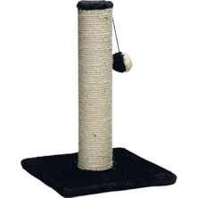 Indispensablely Beeztees Peluş Top Oyuncaklı Kedi Tırmalama Direği 30X30X45 cm Siyah