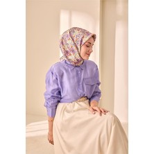 Silk Home Tivil Saf Ipek 11477 - 02 Beyaz Çiçek Desen