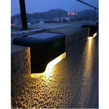 Marsilyan 4 Adet Köşebent Merdiven Veranda Solar Güneş Enerjili Bahçe Led Lamba Dekor Bahçe Aydınlatma