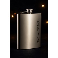 Marsilyan Kişiye Özel Paslanmaz Çelik Cep Matarası – 9 oz Retro & Klasik Erkek Hediye