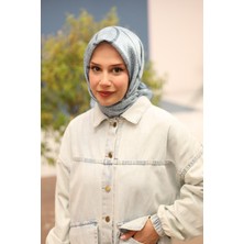 Silk Home Silkhome Shiny Karolina Mavi, Beyaz Işıltılı Eşarp Ist 75002 - 25