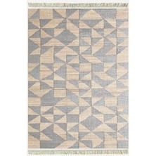 Kilim Home Cotton Kilim 34 Jut Efekli Modern Desenli Dekoratif Yıkanabilen Dokuma Taban Kilim