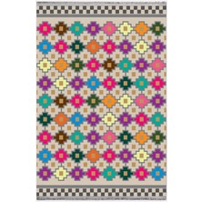 Kilim Home Cotton Serisi Multy Tonlarında Geometrik Baklava Desen Dekoratif Dokuma Taban Kilim