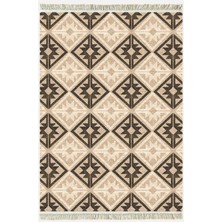 Kilim Home Cotton KILIM48 Jut Zeminli Geneleksel Motifler Modern Dekoratif Yıkanabilen Dokuma Kilim