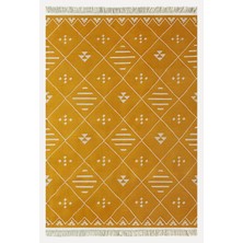 Kilim Home Cotton Kilim 69 Multu Iskandinav Motifler Modern Dekoratif Saçaklı Yıkanabilen Dokuma Kilim