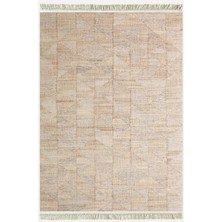 Kilim Home Cotton Kilim 30 Jüt Efekl Desenli Dekoratif Yıkanabilen Dokuma Taban Kilim