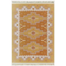 Kilim Home Cotton KILIM59 Jut Geleneksel Motifler Modern Dekoratif Saçaklı Yıkanabilen Dokuma Kilim