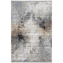 Kilim Home Mars 2163 Gri Tonlarında Klasik Eskitme Desen Saçaklı Dekoratif Halı