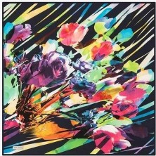 Aker Sport Tivil Eşarp Ist 6623769-921 Lacivert Çiçek Desen