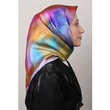 Armine Tivil Ipek Eşarp Ist 9233 - 06 Mavi Karışık Desen