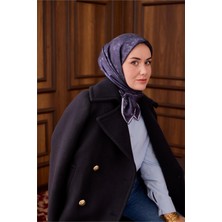 Silk Home Tivil Saf Ipek 11487 - 07 Lacivert Armürlü Desen