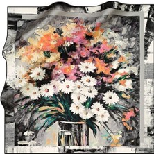 Cacharel Tivil Ipek Eşarp 8591313 - 913 Çiçek Desen