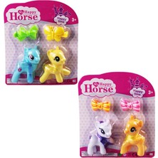 Azrlya L-34-10 - Pony 2 Li Figür Set Tokalı Kartela (Lisinya)