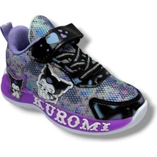 Cakgo Kuromi 724-26 Anorak Parlak Deri Anatomik Kız Çocuk Sneaker Siyah Lila 26-30