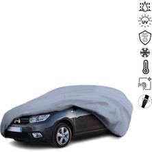 ULTRASHOP Dacia Logan (2012-2020) Su Geçirmez Araba Brandası Dış Mekan Oto Brandası