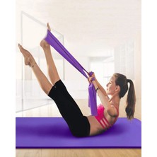 Marsilyan 1 Adet Pilates Bandı Jimnastik Plates Lastiği 90x7,5 cm Egzersiz Aerobik Bant Orta Boy