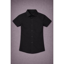 Dıgıl Kids Klasik Kısa Kol Dakron Kumaş Gömlek