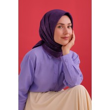 Silk Home Tivil Saf Ipek 11487 - 52202 Lila Armürlü Desen